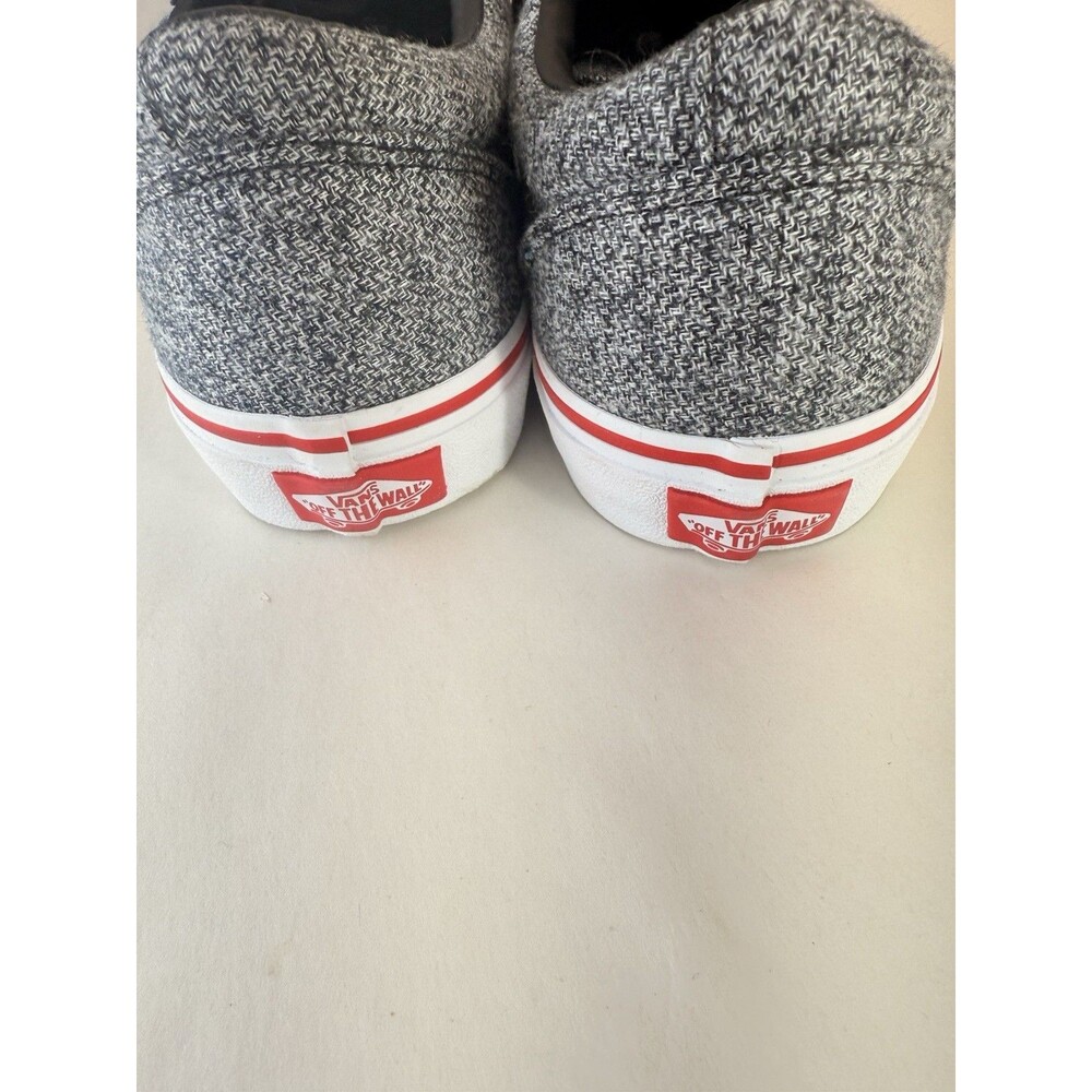 Vans Unisex Old Skool Youth 7 Sneakers Lace Up Low Shoes Grey Black Red - Picture 6 of 16